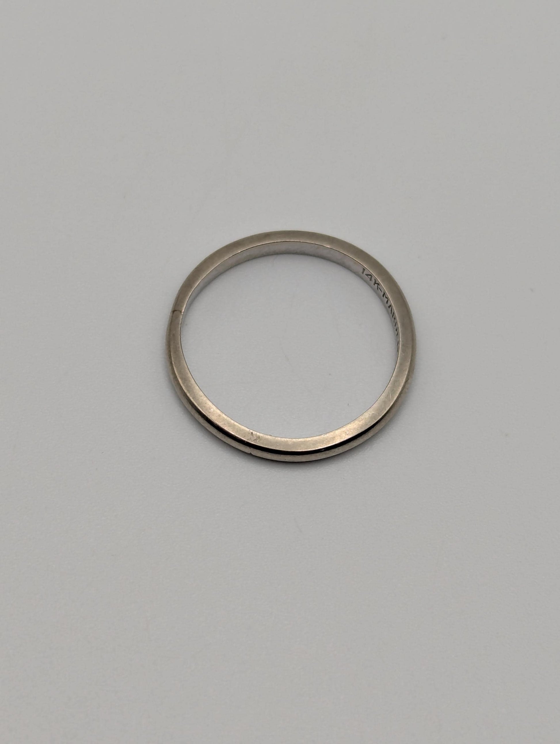 14k White Gold Wedding Band 14k White Gold Anniversary Ring.