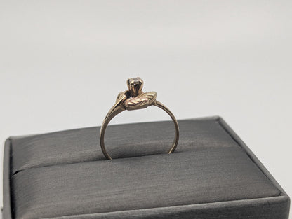 10k Black Hills Gold Tri-Colored Diamond Leaf Vine Ring Women's Black Hills Gold Vine Ring