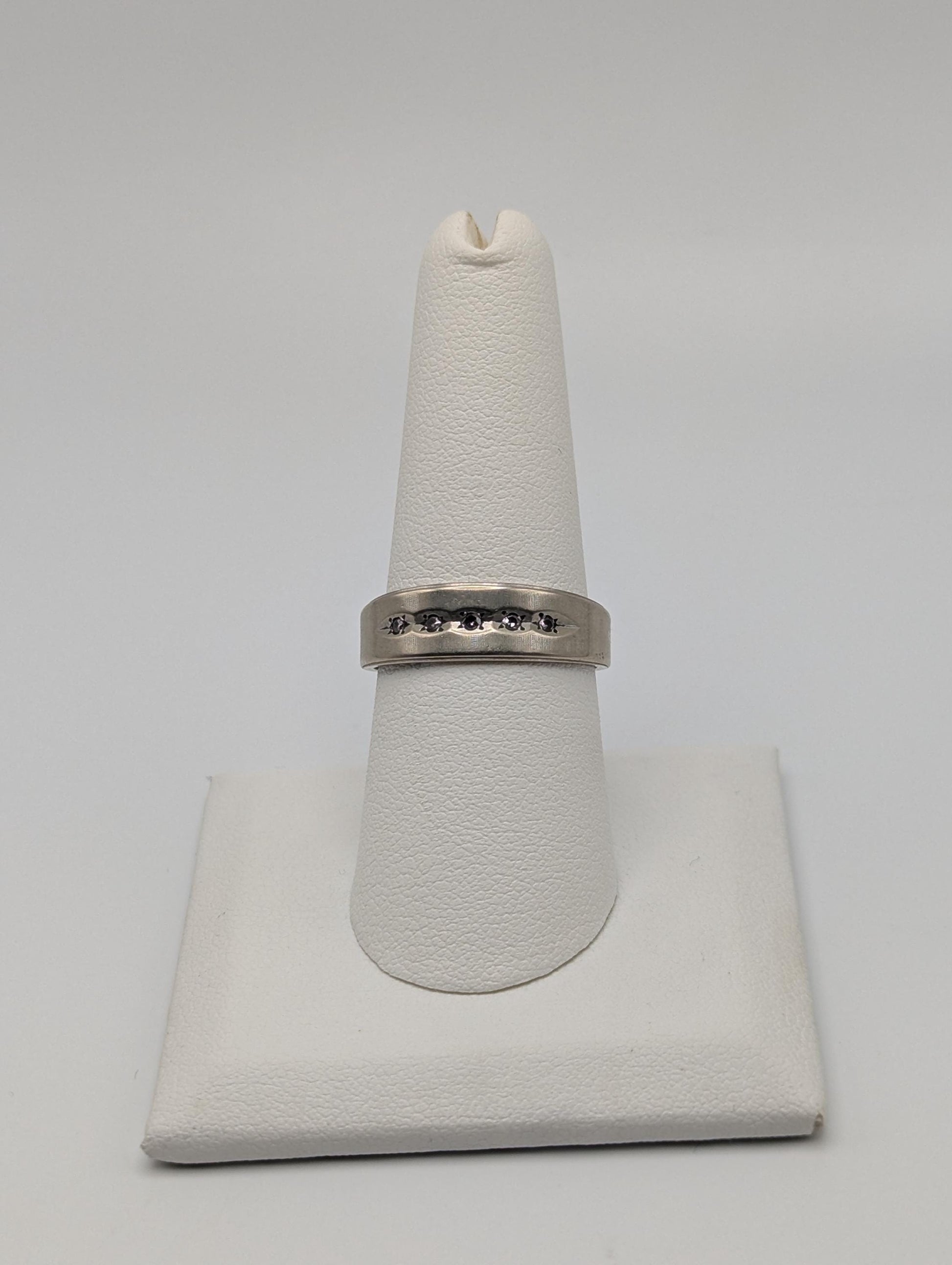 14k White Gold Diamond Mens Channel Set Half Wedding Band Anniversary Ring