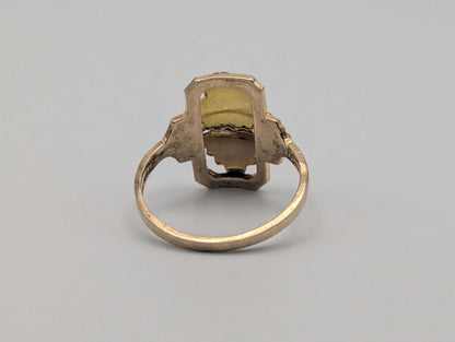 Black Hills Gold 10k Multi-tone Gold Vine Signet Ring BHG wedding band