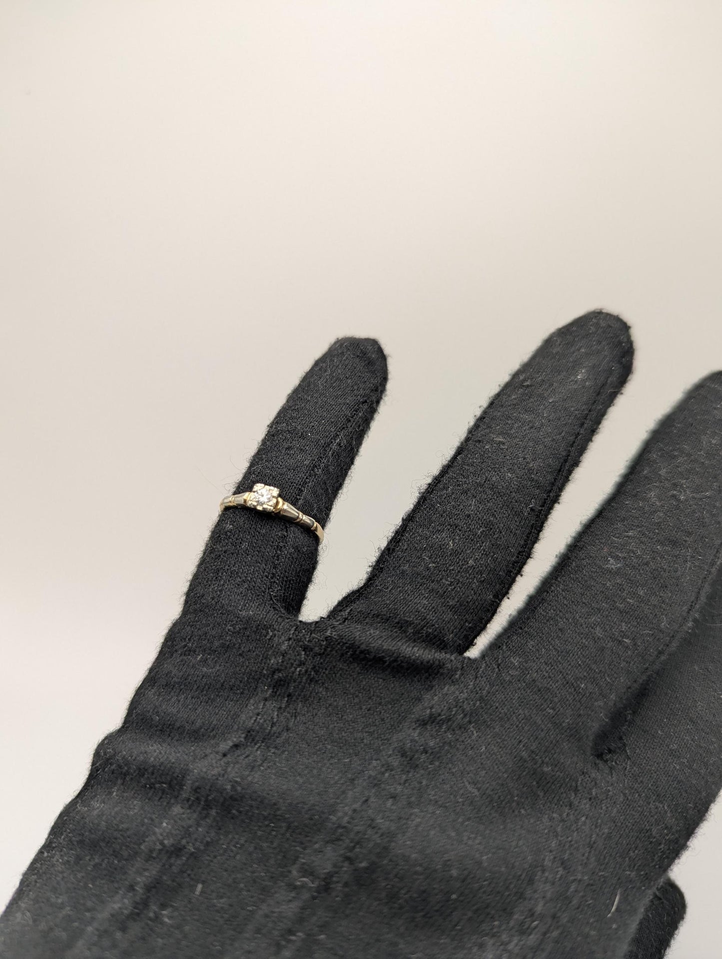 Vintage Art Deco 14k 18K Multi-Gold Diamond Ring Engagement Ring