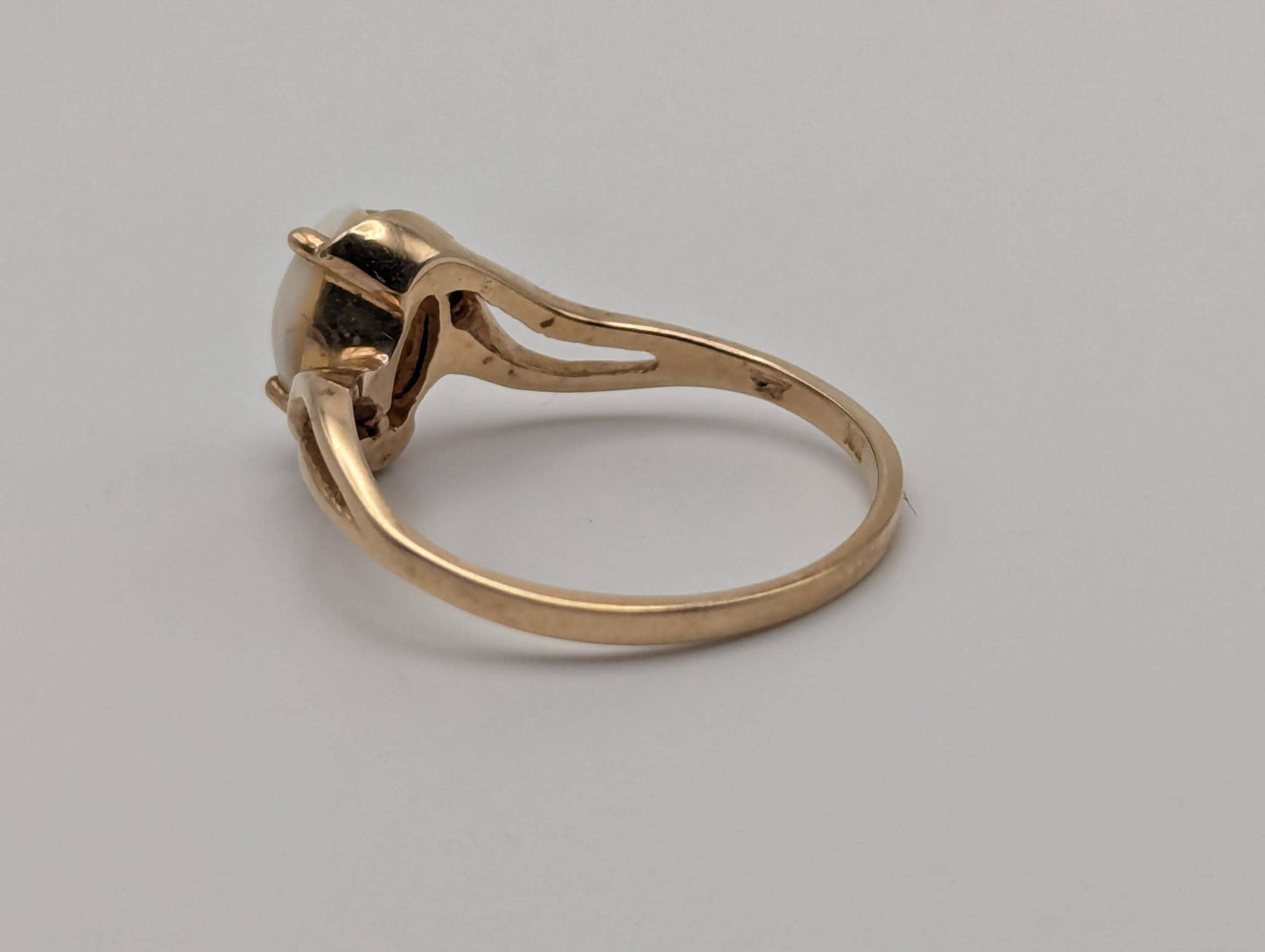 10k Yellow Gold Marquise Oval Opal Ring Wedding Statement Band Promise Ring