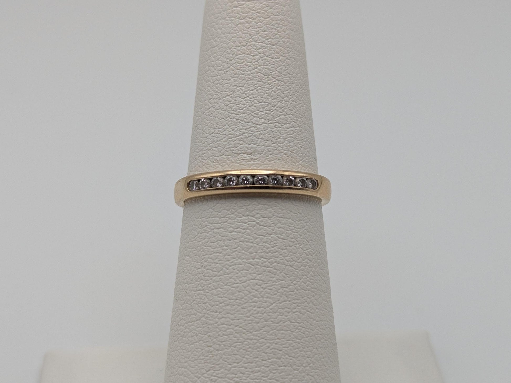 14k Yellow Gold Diamond Eternity Wedding Band Anniversary Half eternity Women band