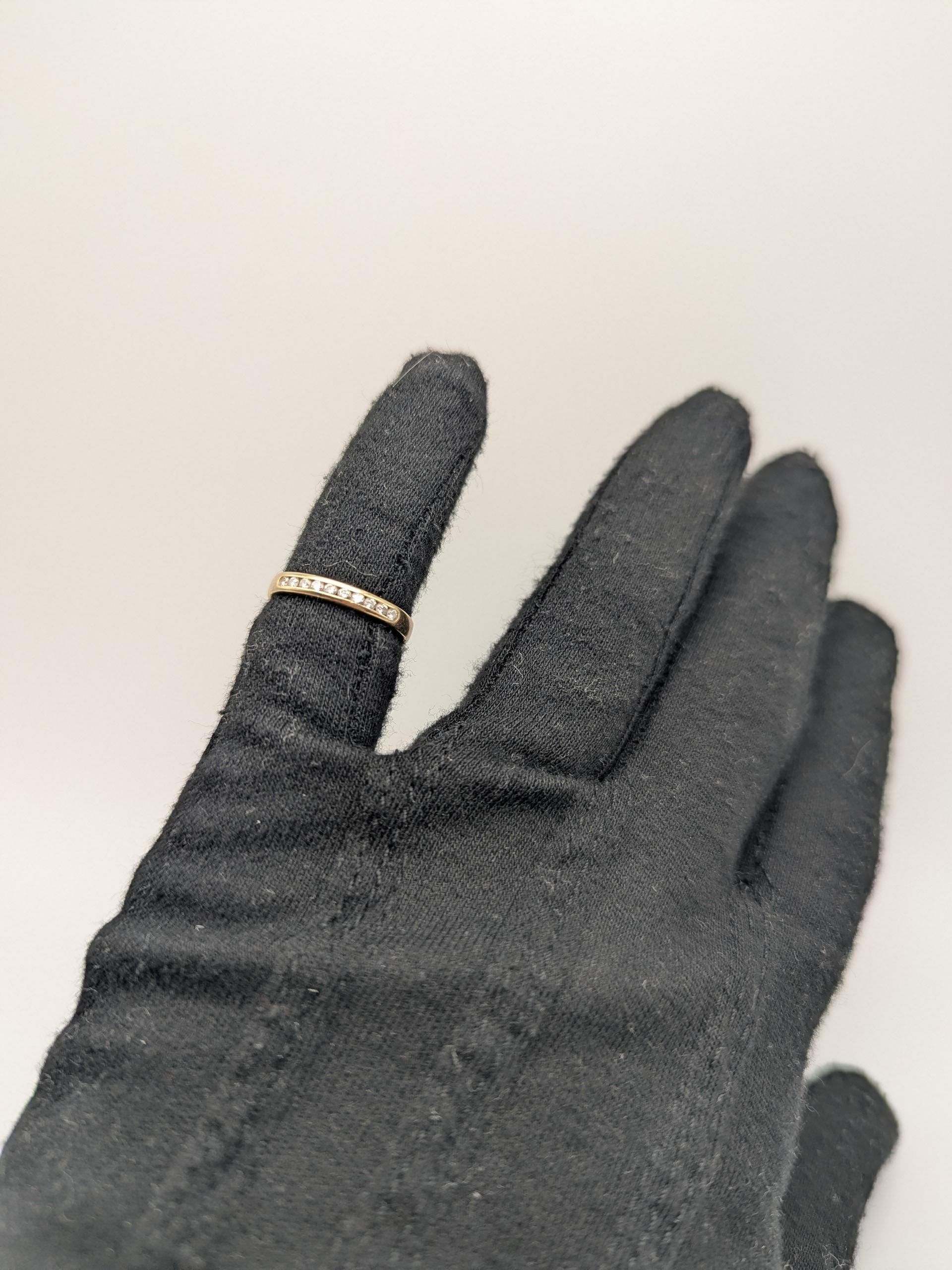 14k Yellow Gold Diamond Eternity Wedding Band Anniversary Ring Half eternity Women band