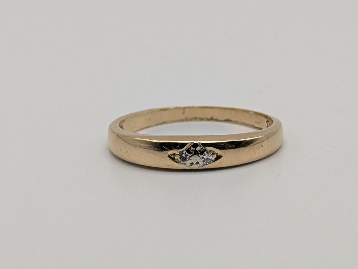 14k Vintage Yellow Gold Diamond Engagement Ring Promise Ring