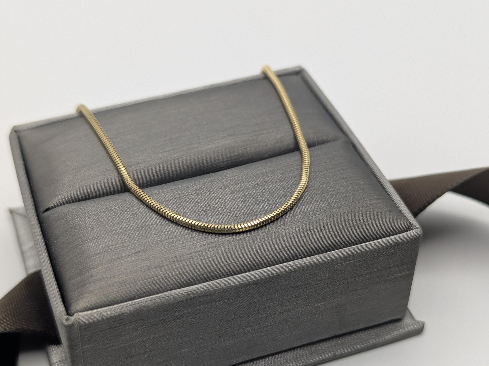 14k Yellow Gold 1.3mm Snake Chain Italian Classic Gold Necklace 24"