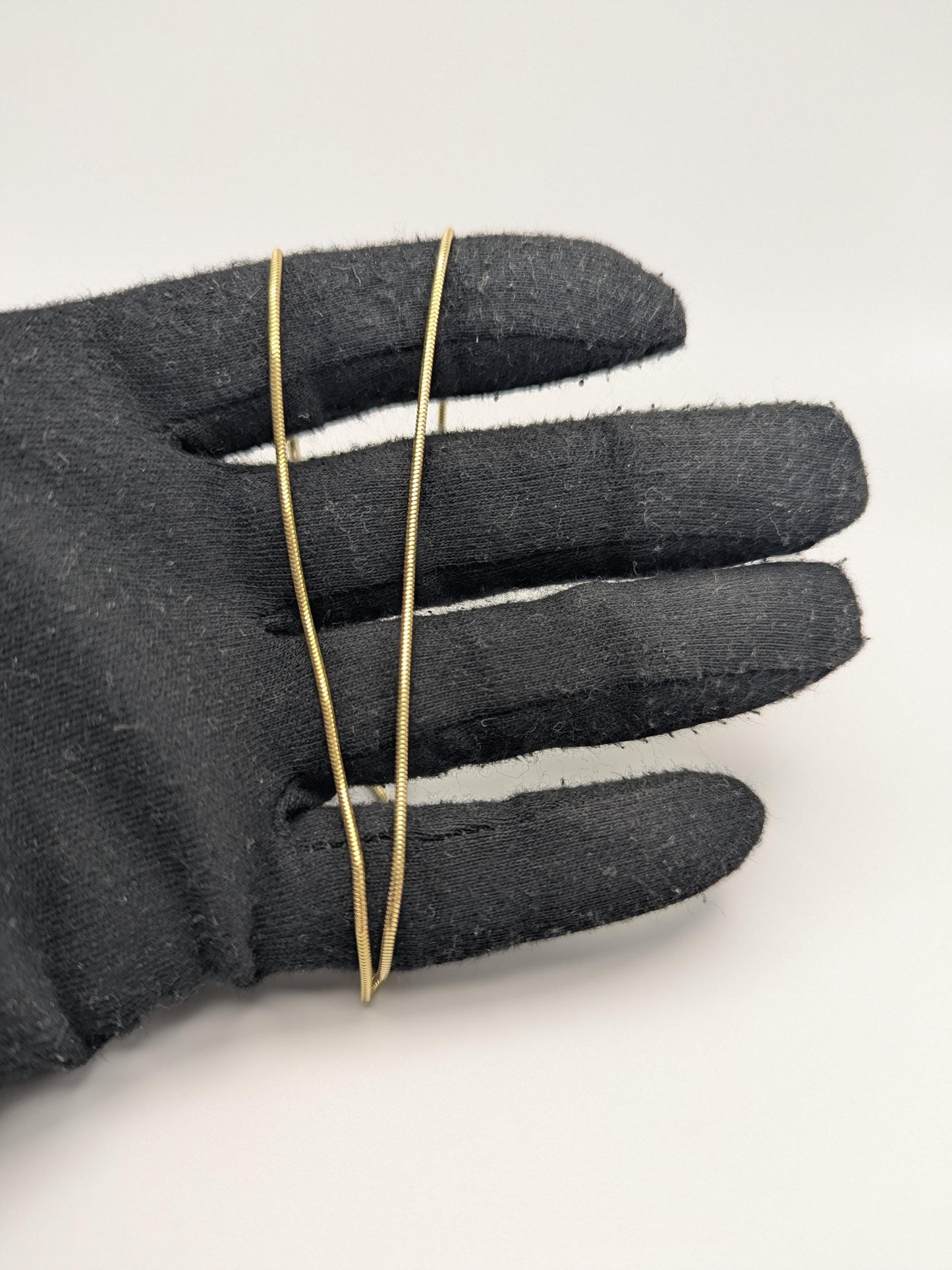 14k Yellow Gold 1.3mm Snake Chain Italian Classic Gold Necklace 24"