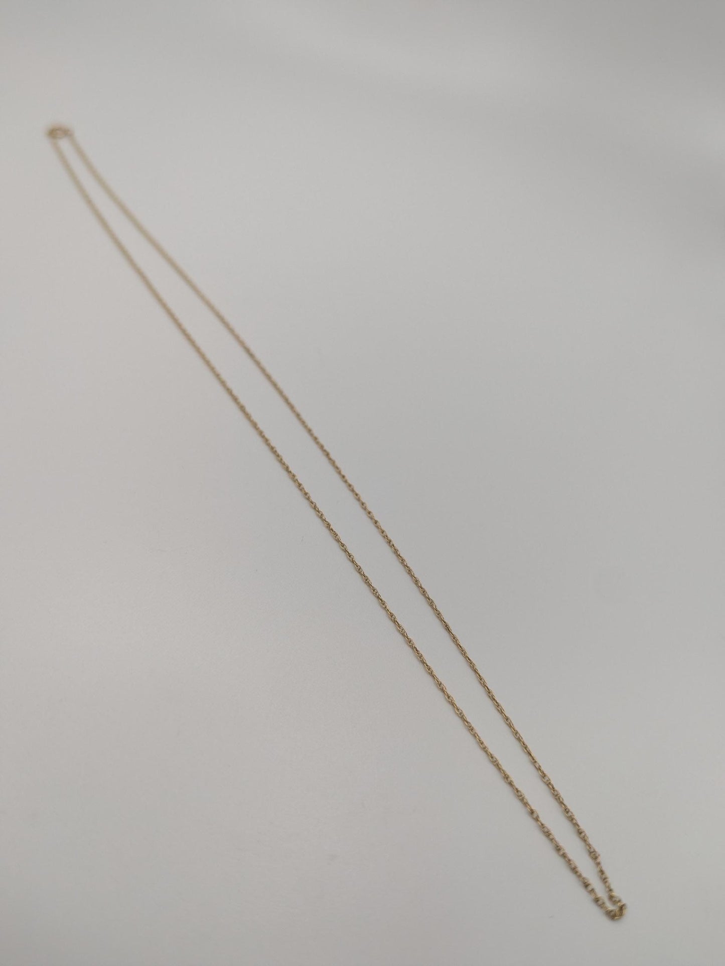 14k Yellow Gold Chain Link Necklace. Dainty Layering Gold Chain.