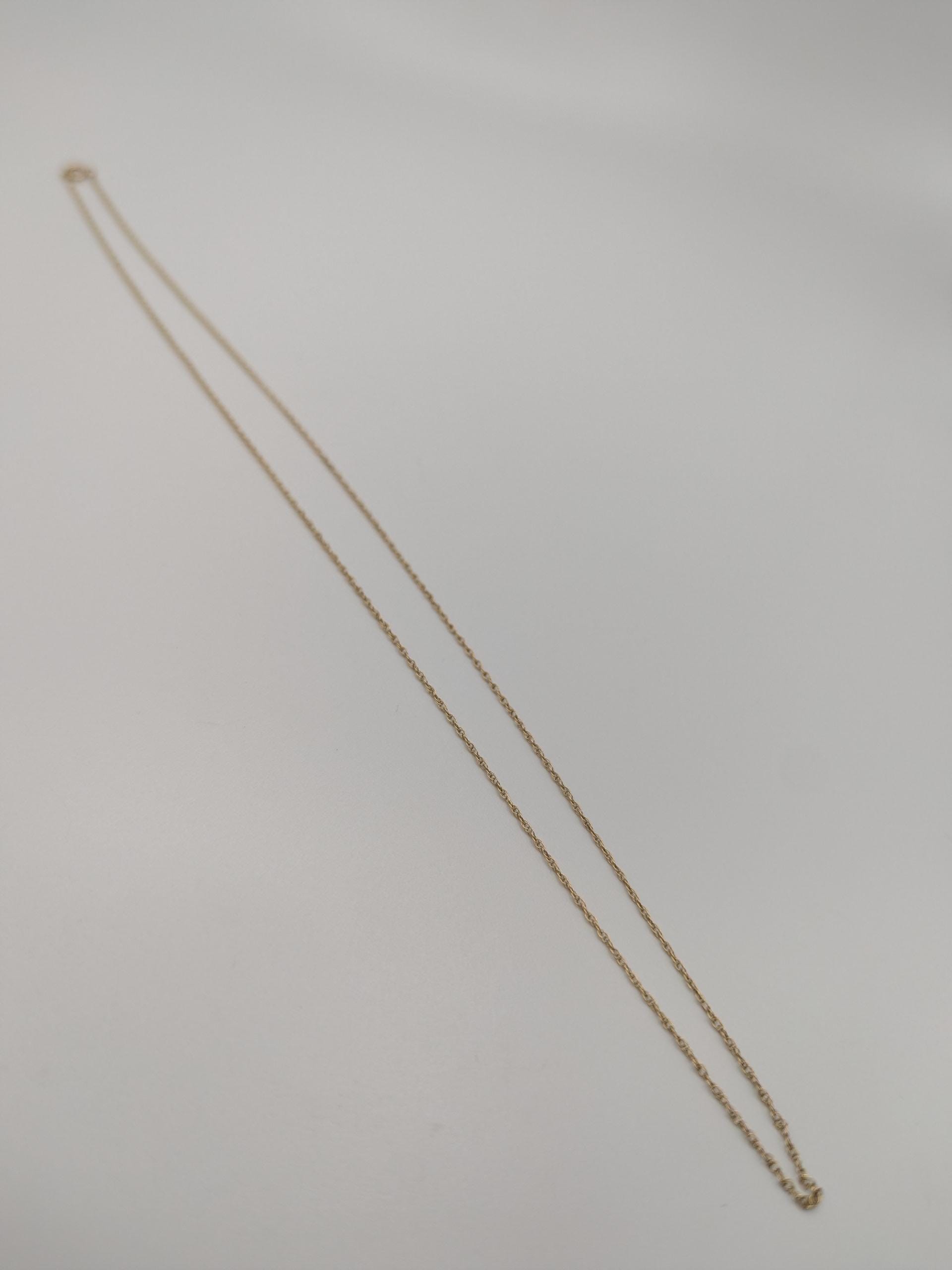 14k Yellow Gold Chain Link Necklace. Dainty Layering Gold Chain.