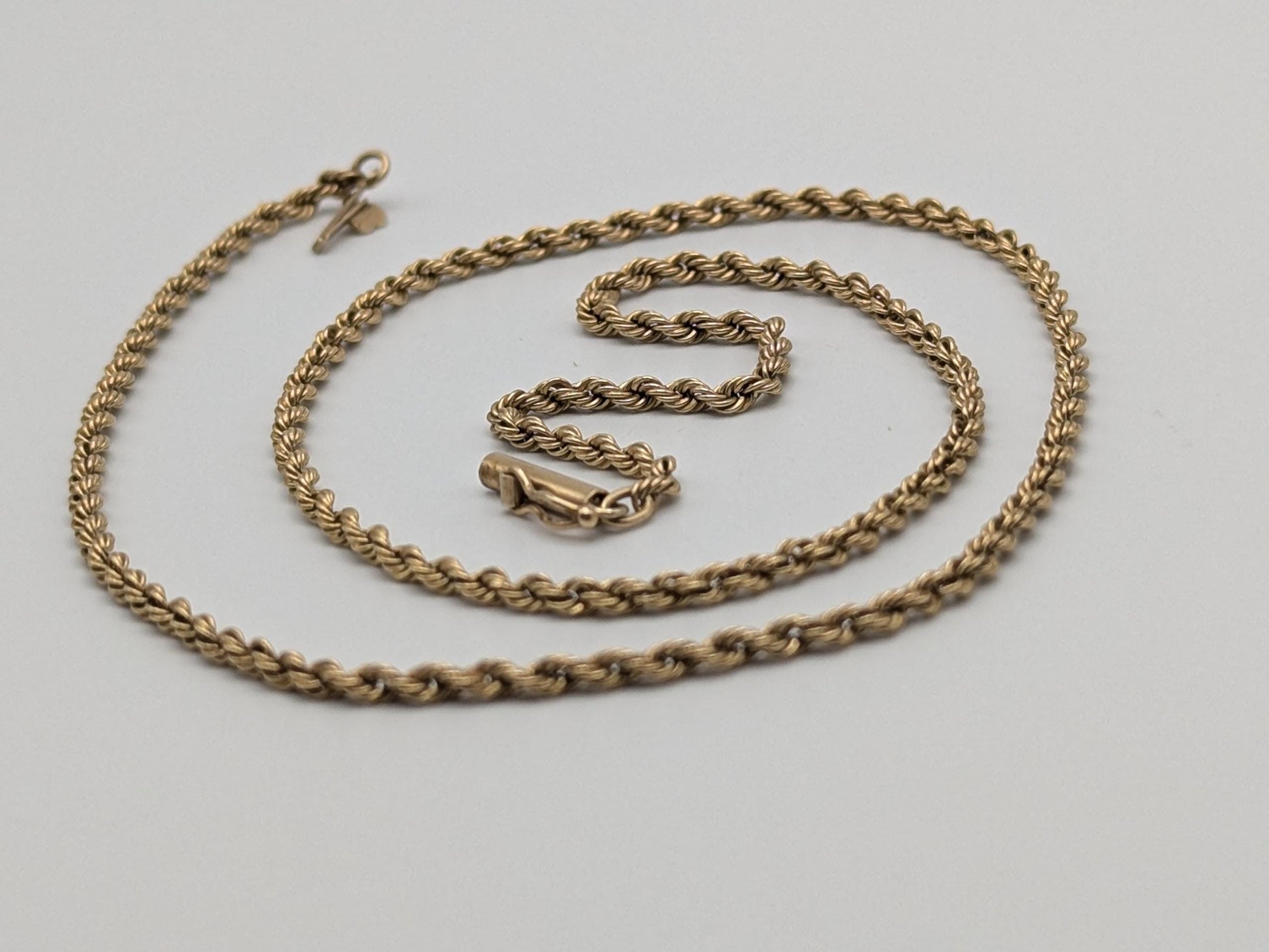 14k Yellow Gold HEAVY 6.4 gr Classic Rope Chain 17" Classic Gold Silk Rope Necklace