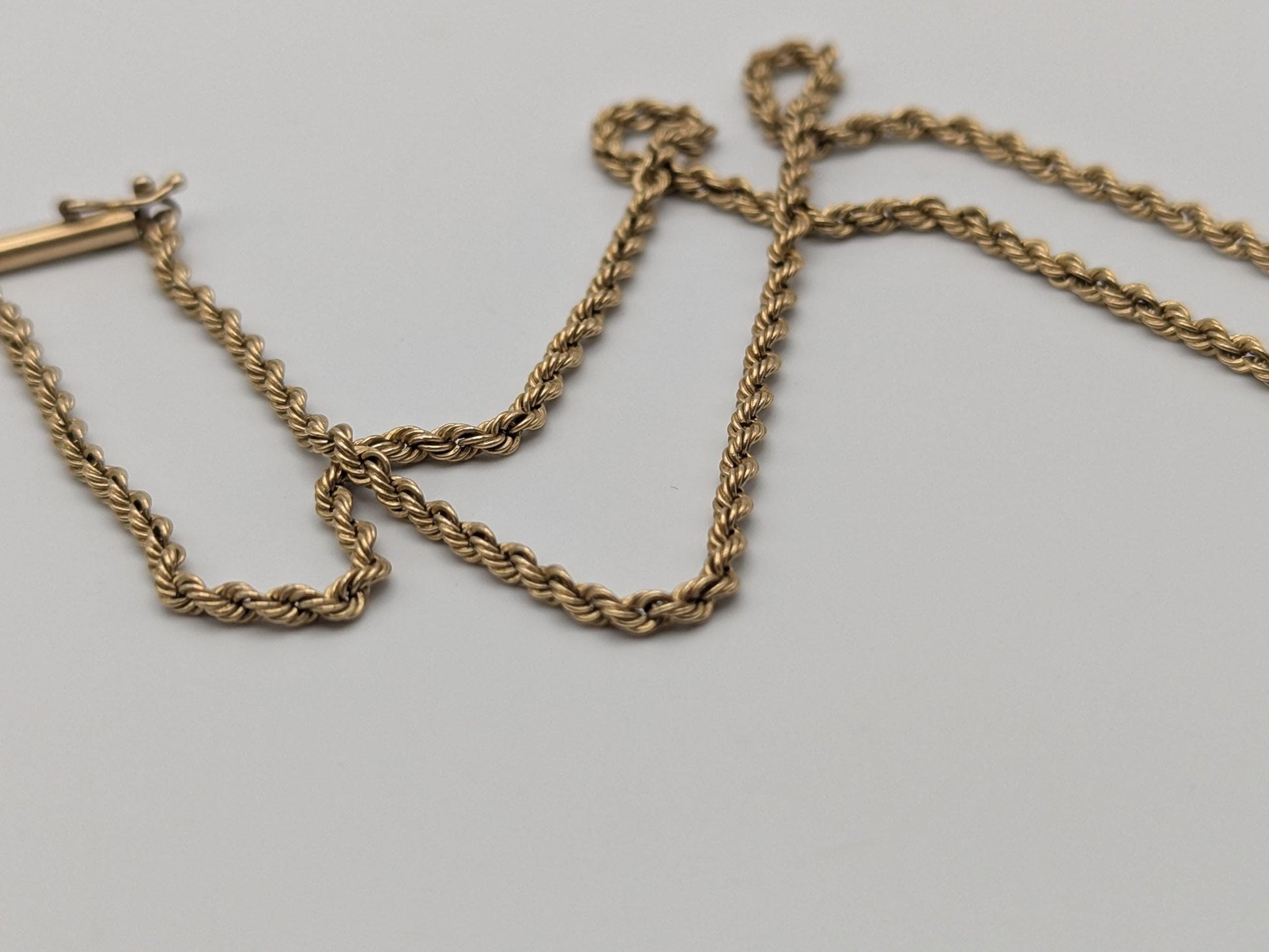 14k Yellow Gold HEAVY 6.4 gr Classic Rope Chain 17" Classic Gold Silk Rope Necklace