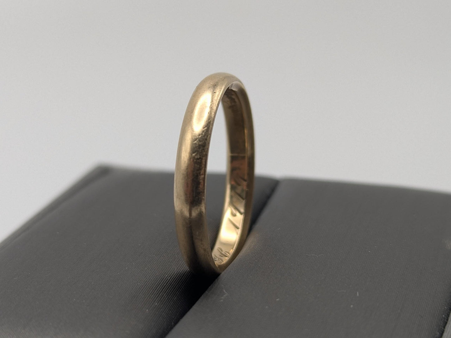 Antique 1919 Wedding Ring 14K Yellow Gold Wedding Band 3.2mm Comfort Fit Ring