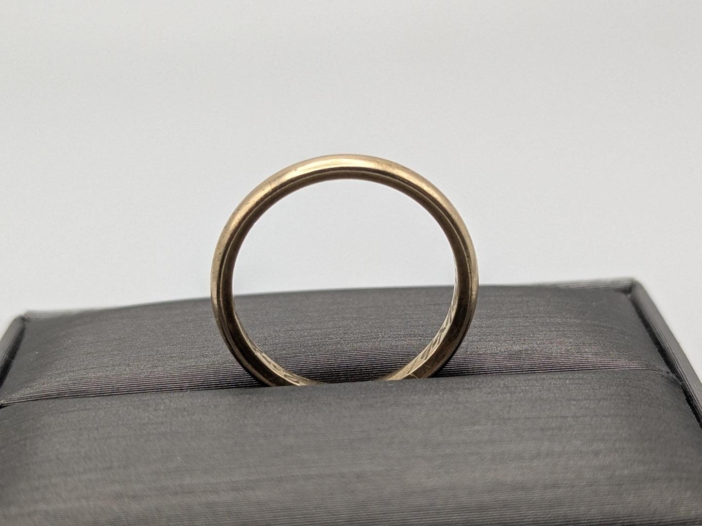 Antique 1919 Wedding Ring 14K Yellow Gold Wedding Band 3.2mm Comfort Fit Ring