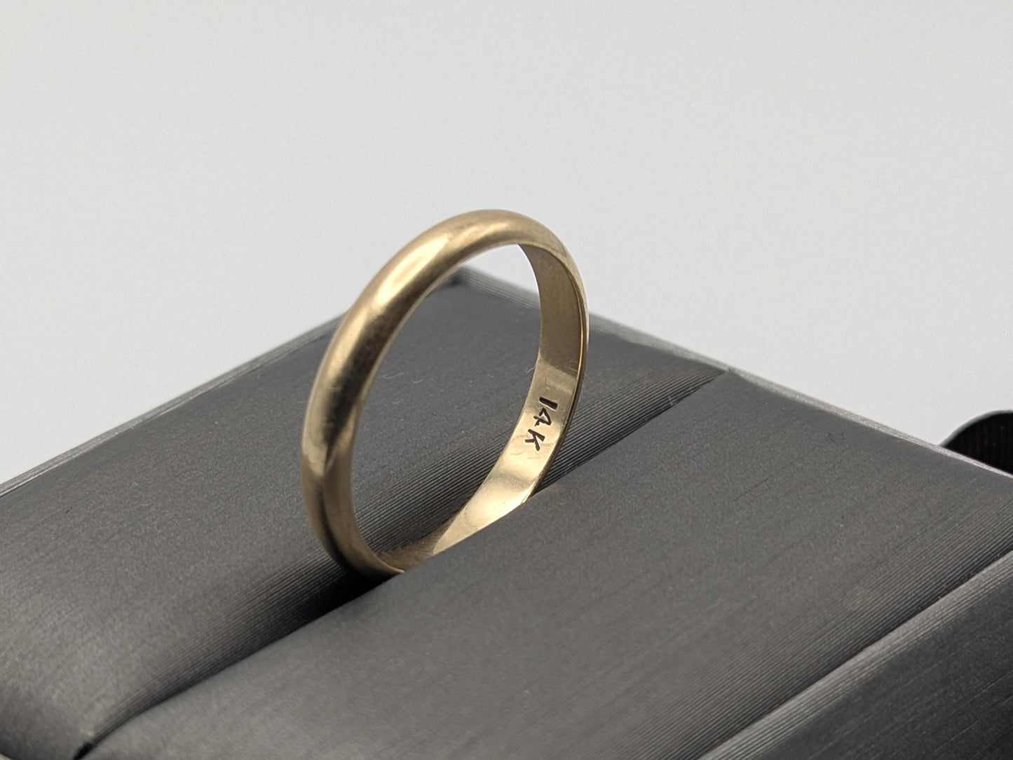 Vintage Wedding Ring 14K Yellow Gold Wedding Band 3.3mm Comfort Fit Ring