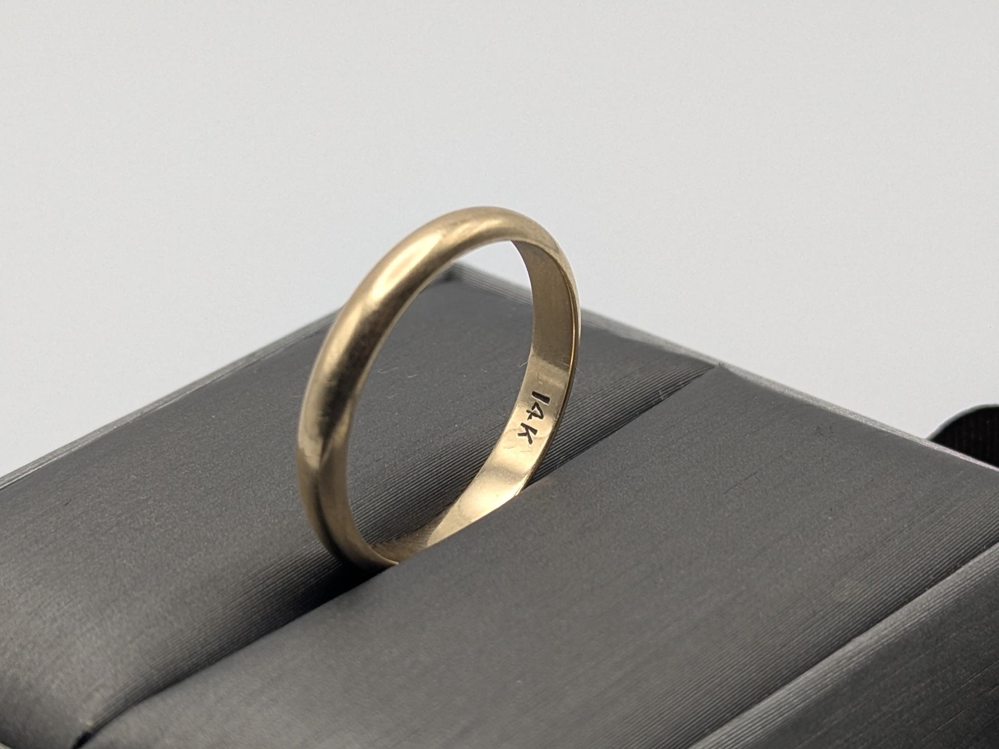 Vintage Wedding Ring 14K Yellow Gold Wedding Band 3.3mm Comfort Fit Ring