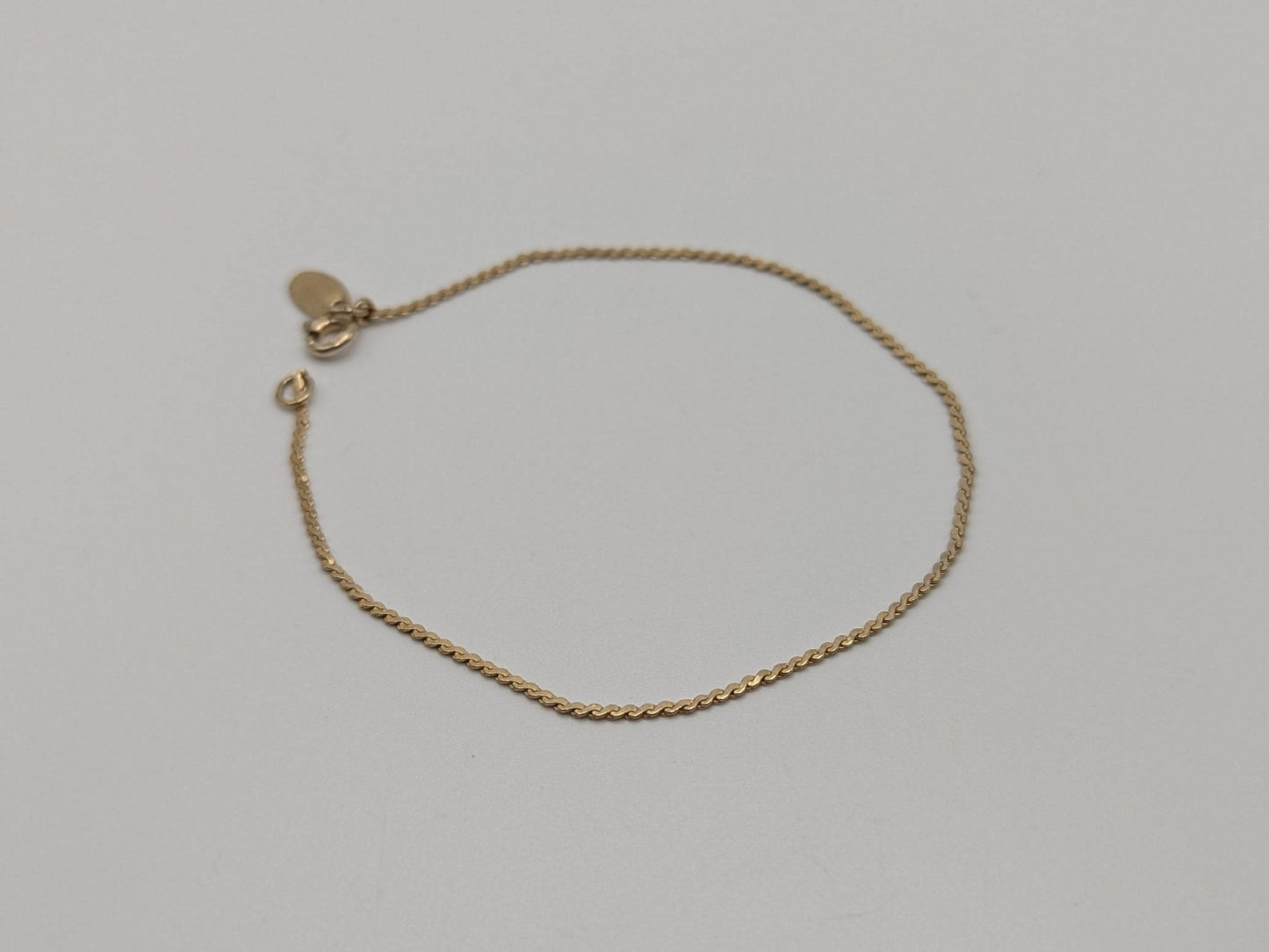 14k GF Yellow Gold 1.2 mm Speciality 7" Bracelet Chain Dainty Layering Bracelet