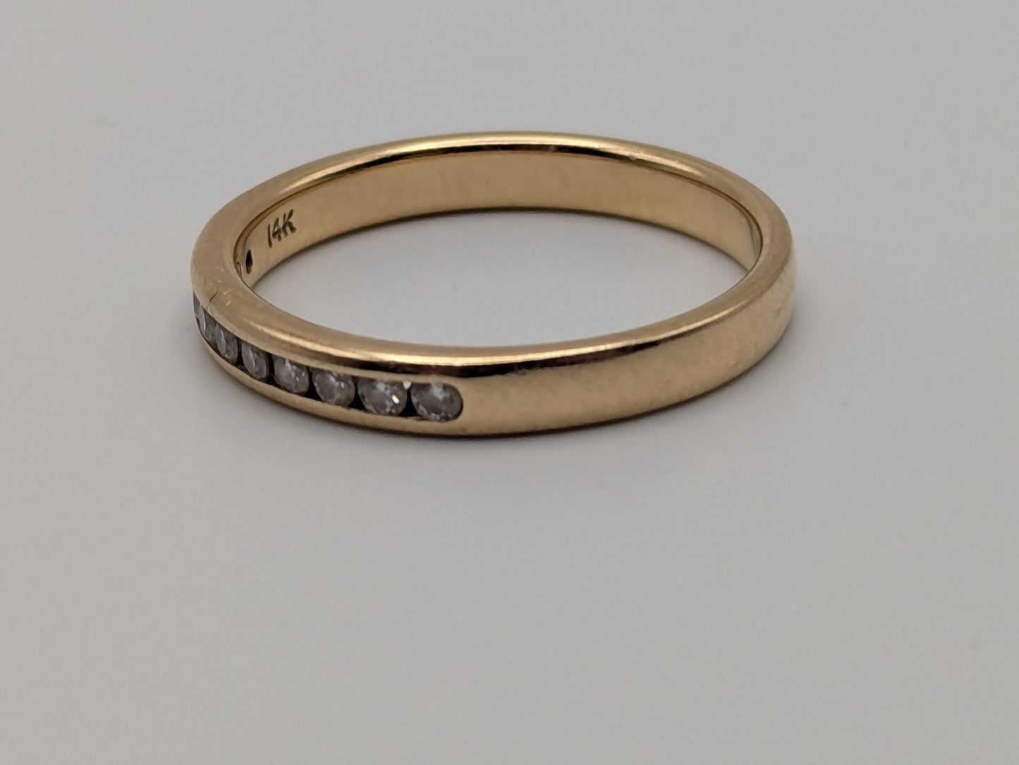 14k Yellow Gold Diamond Eternity Wedding Band Anniversary Half eternity Women band