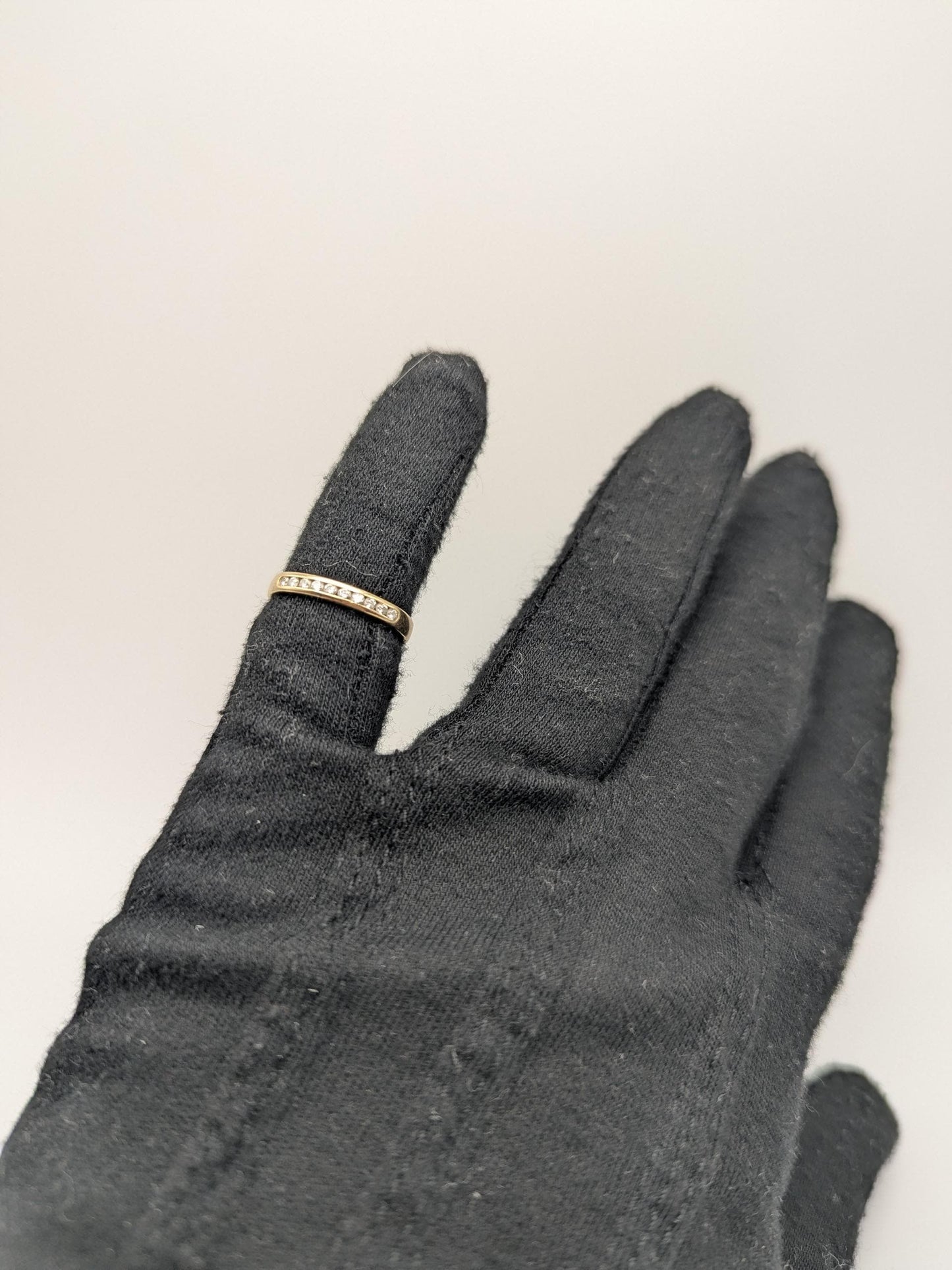 14k Yellow Gold Diamond Eternity Wedding Band Anniversary Half eternity Women band