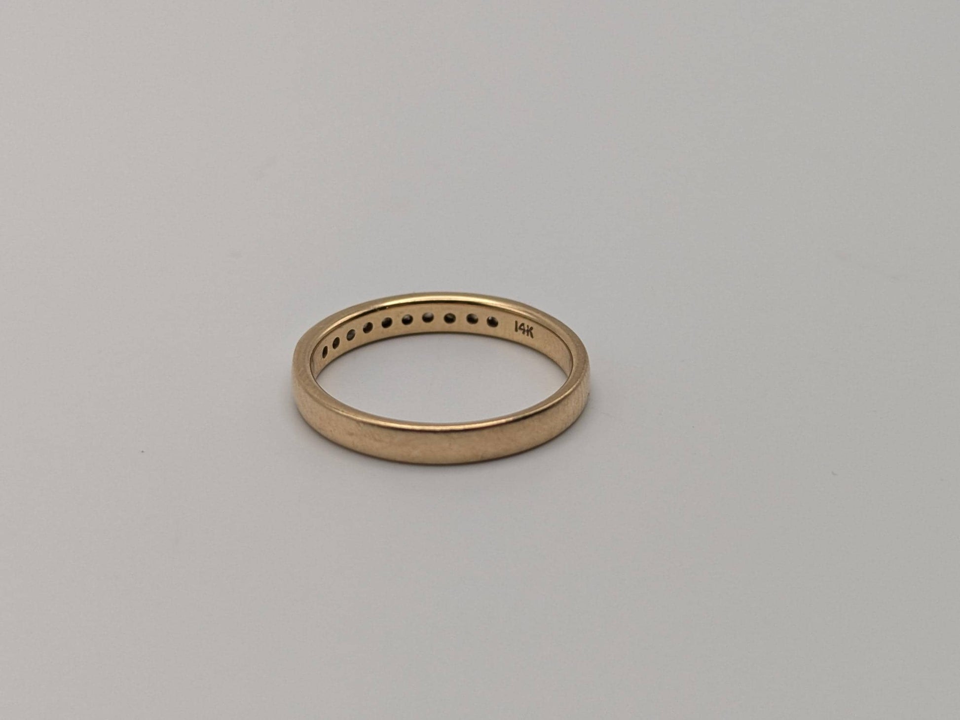 14k Yellow Gold Diamond Eternity Wedding Band Anniversary Ring Half eternity Women band