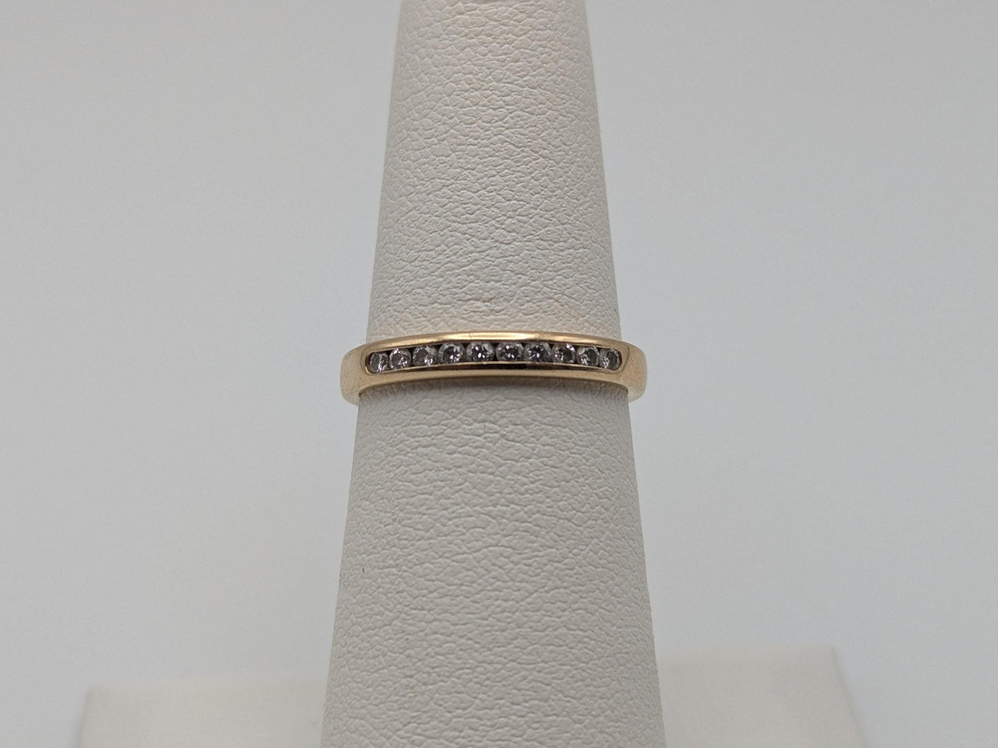14k Yellow Gold Diamond Eternity Wedding Band Anniversary Ring Half eternity Women band