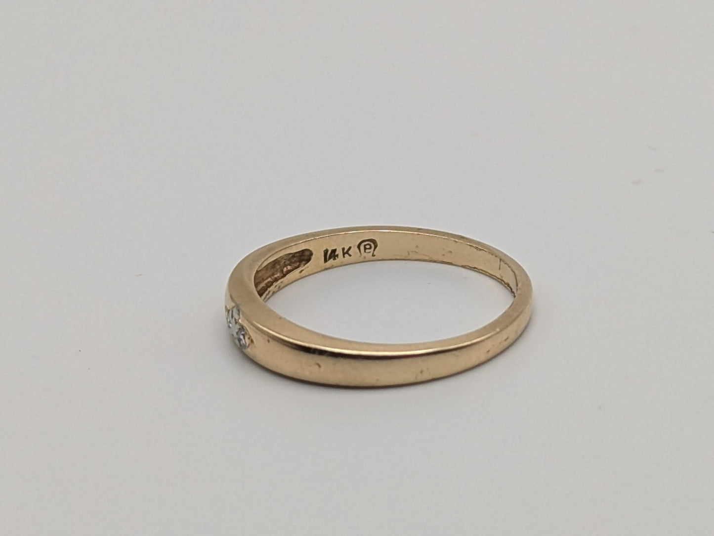 14k Vintage Yellow Gold Diamond Engagement Ring Promise Ring