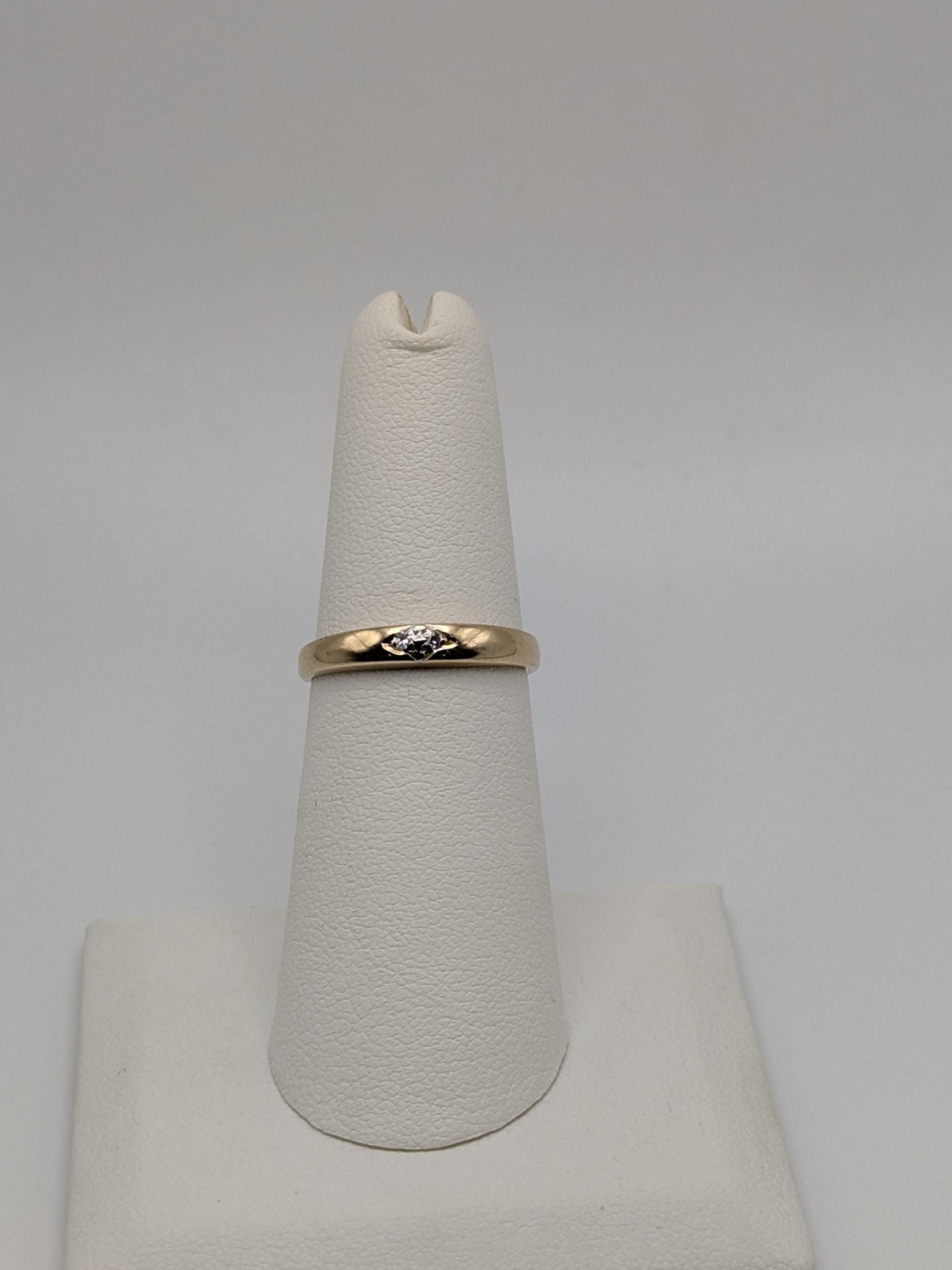 14k Vintage Yellow Gold Diamond Engagement Ring Promise Ring