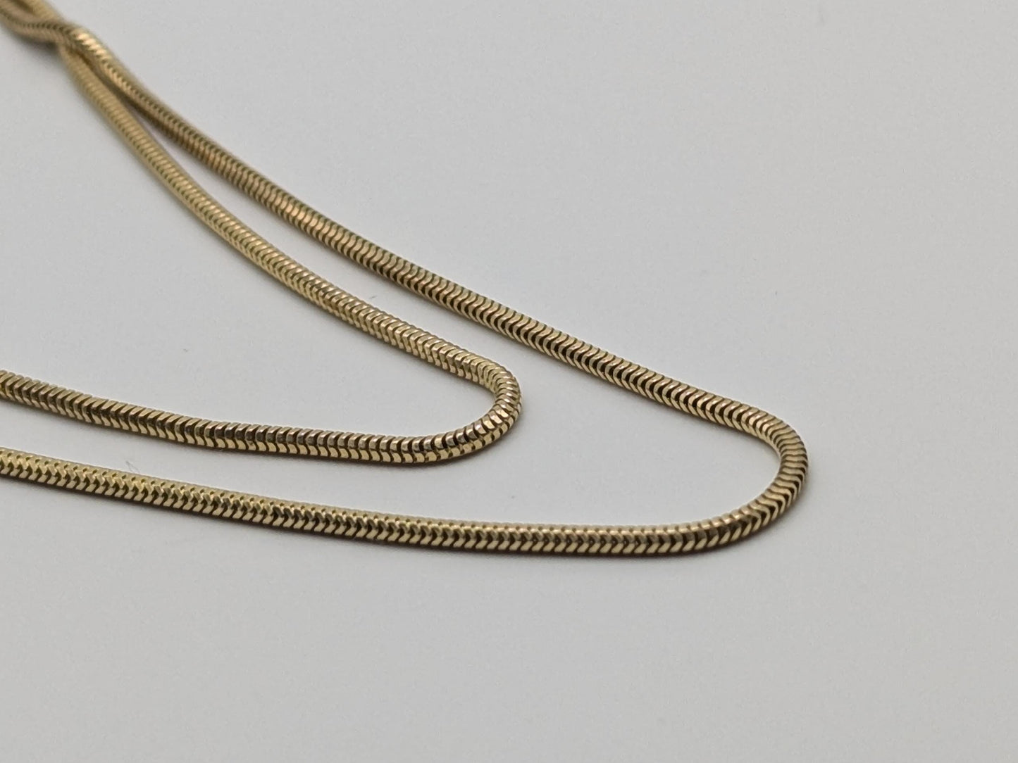 14k Yellow Gold 1.3mm Snake Chain Italian Classic Gold Necklace 24"