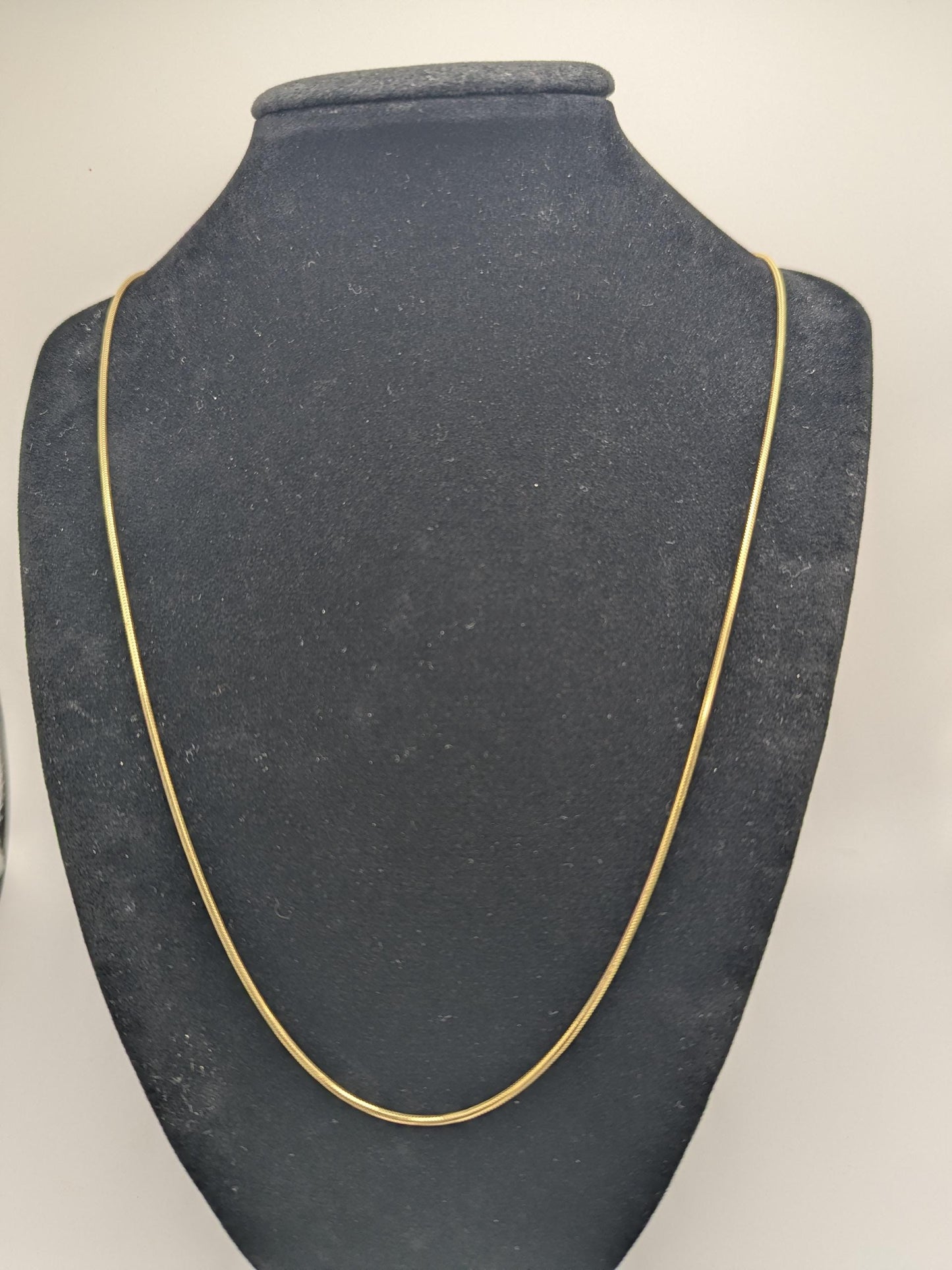14k Yellow Gold 1.3mm Snake Chain Italian Classic Gold Necklace 24"