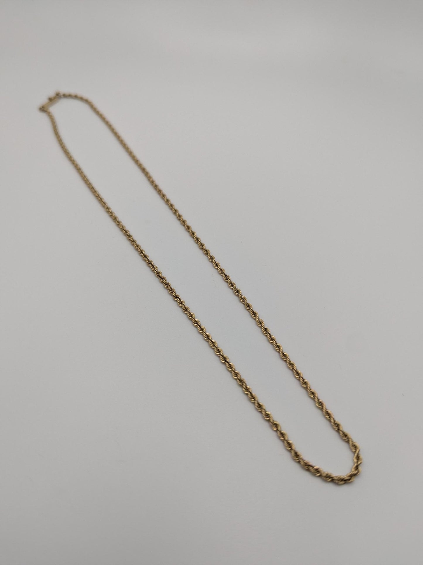 14k Yellow Gold HEAVY 6.4 gr Classic Rope Chain 17" Classic Gold Silk Rope Necklace