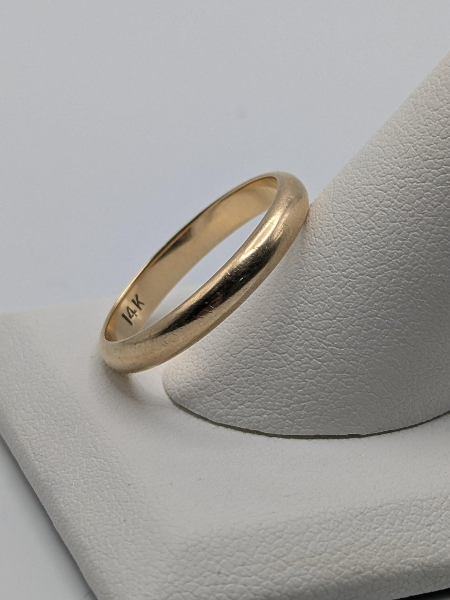 Vintage Wedding Ring 14K Yellow Gold Wedding Band 3.3mm Comfort Fit Ring