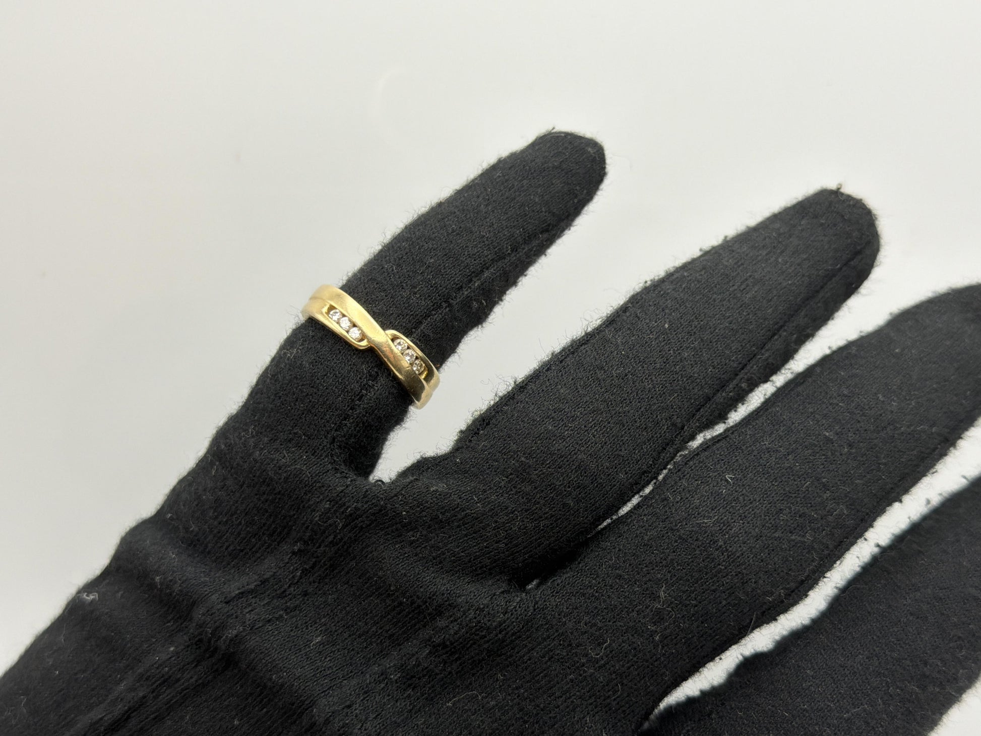 14k Yellow Gold Mens Diamond Ring. Wedding Ring. Anniversary Band Ring.