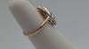 Vintage 14k Dinner Diamond Ring. Yellow and White Gold Marquise Cluster Diamond Ring. Cluster Diamond Marquise 14k Band. 14k Cocktail Ring.