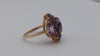 Vintage 14k Large 2ct Cluster Amethyst Ring. Amethyst 14k Womens Engagement Ring. Amethyst Promise Ring Amethyst Statement Ring Wedding Band