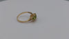 Yellow Gold 10k Three Stone .75 ct Peridot Ring. Womens Peridot Yellow Gold Ring. Green Peridot Ring. Promise Ring