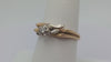 Antique Cosmic Art Nouveau 14k Multi Color Gold Diamond Wedding Ring Set Band. 14k Gold Engagement Ring and Wedding Ring. 14k Wedding Kit