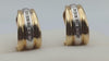 14k White and Yellow Gold Diamond Huggie Earrings 6.5 Gram, 14k Multi Color