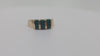 Vintage 14k Yellow Gold Turquoise 3 Stone Statement Ring, 14k Yellow Gold