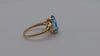 Vintage 14k 1.5ct Swiss Blue Topaz Diamond Ring. 14k Yellow Gold Womens Swiss Blue Topaz Diamond Ring. Swiss Blue Topaz Marquise 14k Band.