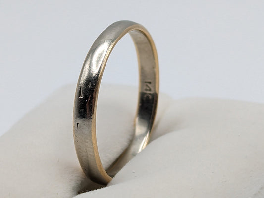 14k White Gold Wedding Band. 14k White Gold Anniversary Ring. 14k White Gold Handmade Women's Spacer Ring.