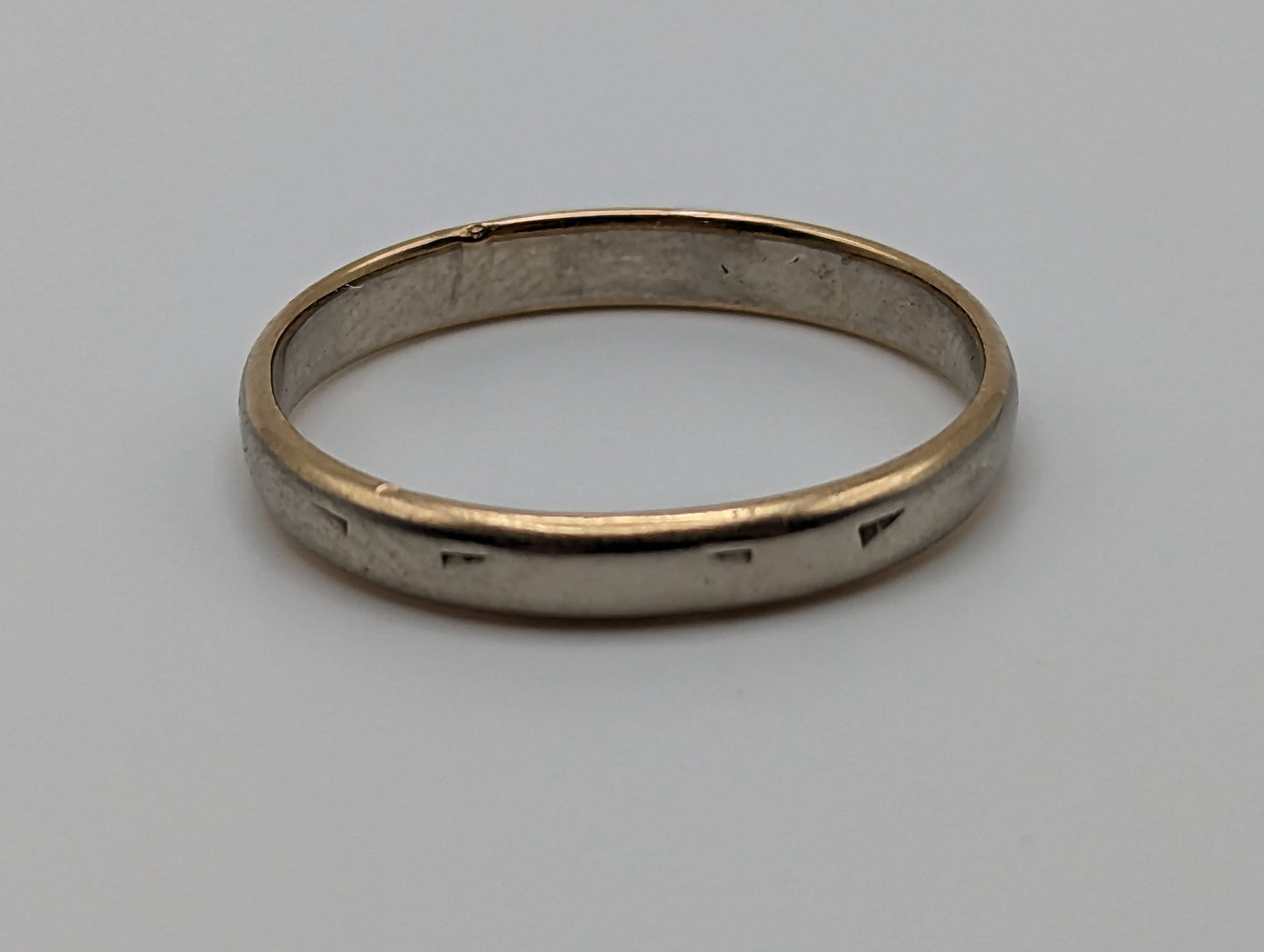 14k White Gold Wedding Band. 14k White Gold Anniversary Ring. 14k White Gold Handmade Women's Spacer Ring.