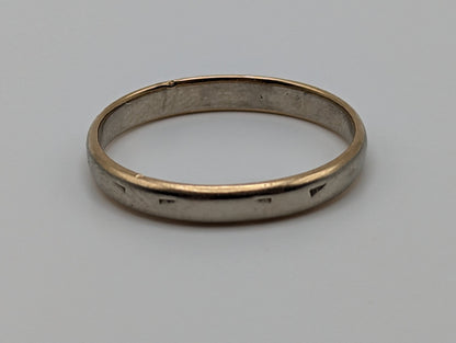 14k White Gold Wedding Band. 14k White Gold Anniversary Ring. 14k White Gold Handmade Women's Spacer Ring.
