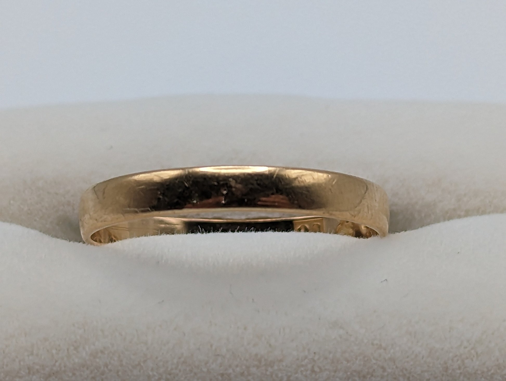 RARE 1898 Sweden 18k Antique Wedding Band. 18k Yellow Gold Cigar Wide band. 18k Wide Cigar ring. Unisex Wide Wedding Band