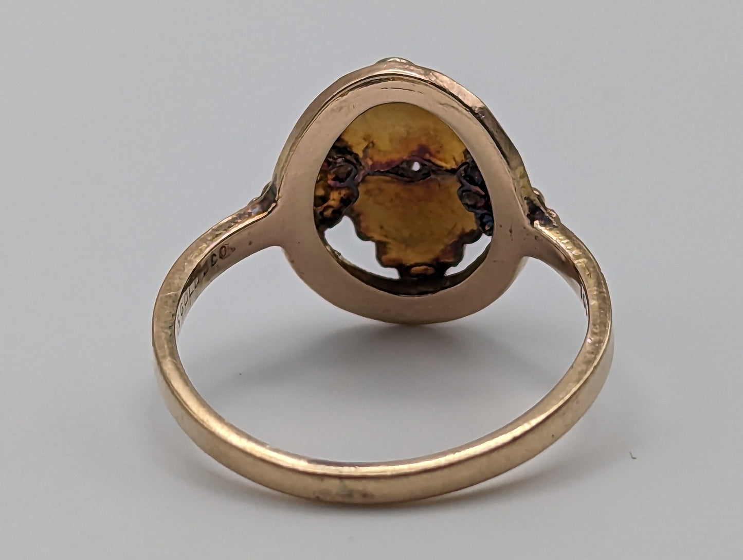 Black Hills Gold Ring. 10k Multi-tone Gold Black Hills Signet Ring. 10k/12k Black Hill Band. Rose Gold Flower Vine Ring.