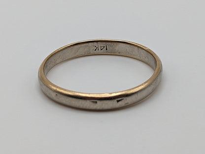 14k White Gold Wedding Band. 14k White Gold Anniversary Ring. 14k White Gold Handmade Women's Spacer Ring.