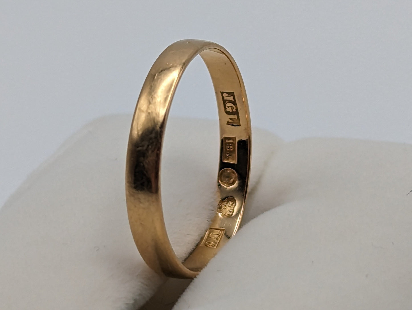RARE 1898 Sweden 18k Antique Wedding Band. 18k Yellow Gold Cigar Wide band. 18k Wide Cigar ring. Unisex Wide Wedding Band