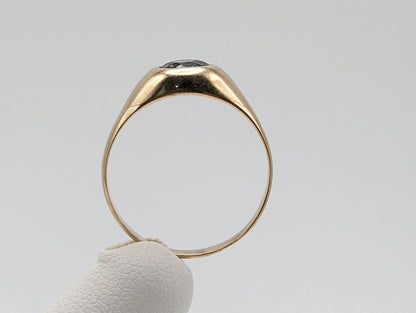 Vintage Heavy 5.8gr 10k Topaz Pinky Ring. Bezel Set Topaz Ring. 10k Yellow Gold Topaz Ring. Mens Pinky 10k Vintage Ring Topaz Statement Ring