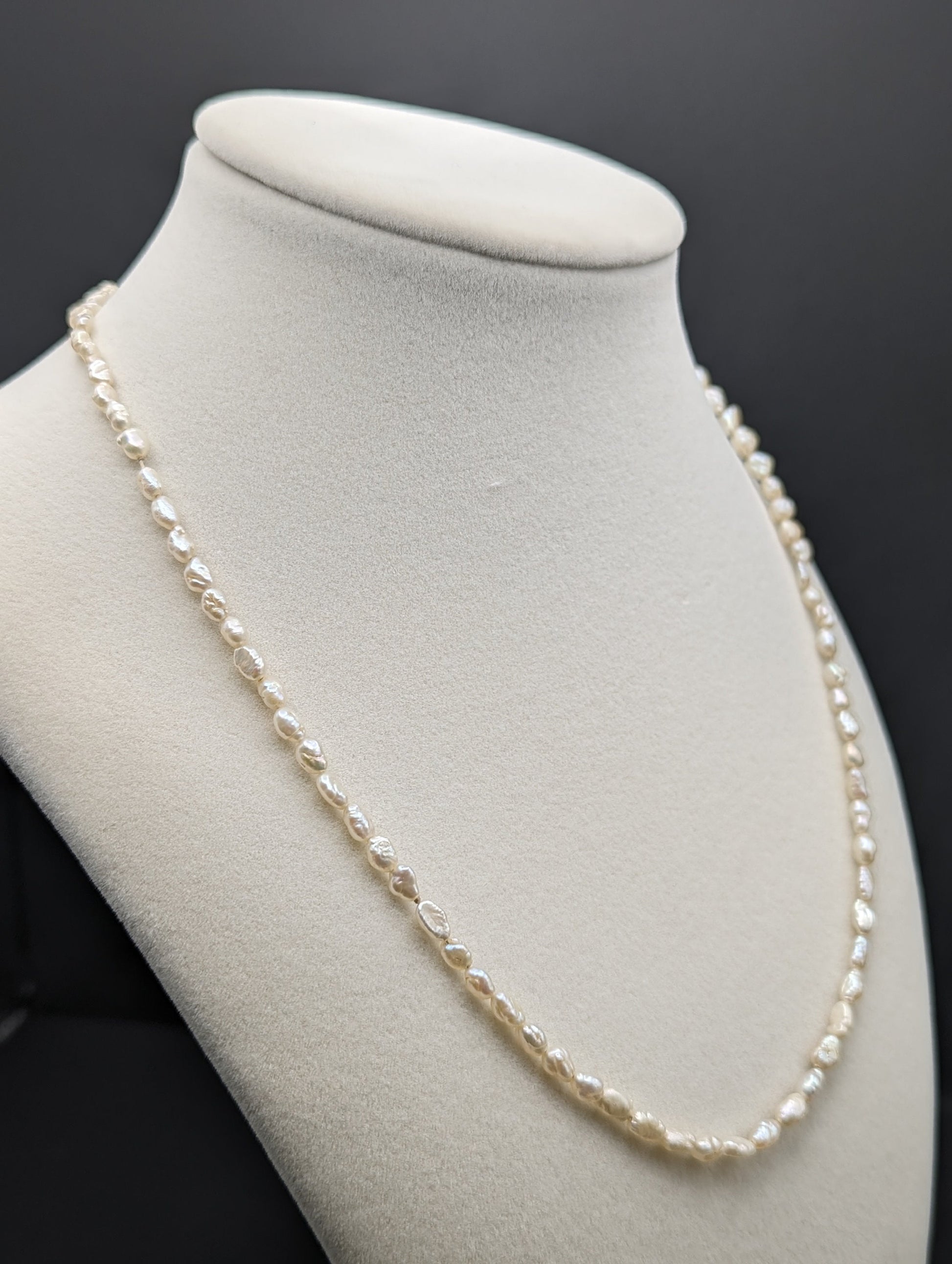 14k Gold & Fresh Water Pearl Necklace 14K Freshwater Pearl one Strand Necklace, 14k pearl necklace