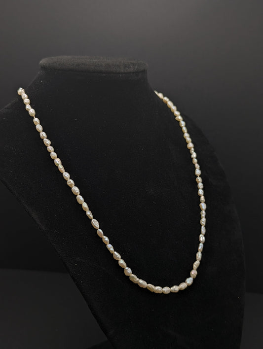 14k Gold & Fresh Water Pearl Necklace 14K Freshwater Pearl one Strand Necklace, 14k pearl necklace