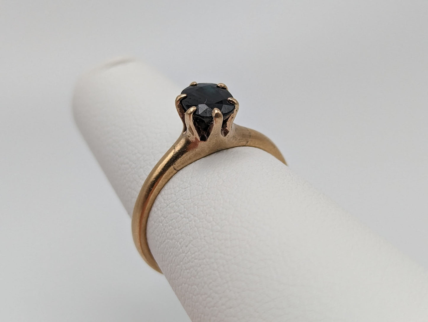 14k Yellow Gold Sapphire Engagement Ring. 14k Sapphire Ring. 14k Solitaire Sapphire Yellow Gold Ring. 14k Womens Sapphire Ring.