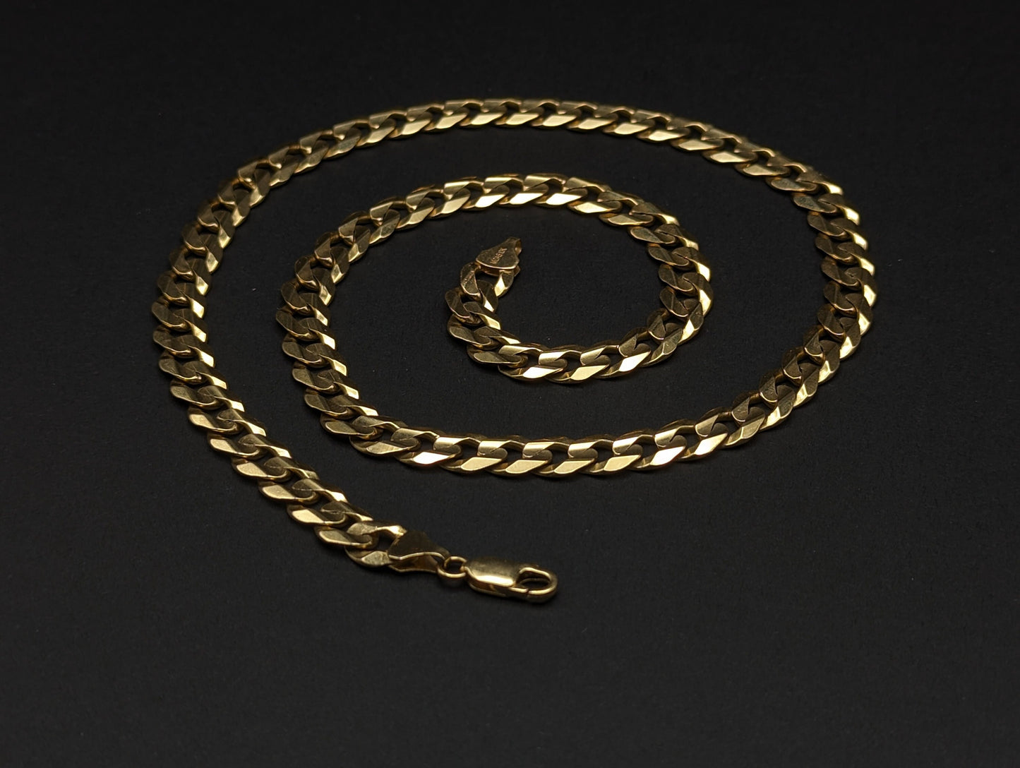 46 Grams Cuban Chain 22 inch Yellow Gold 10k. 10k Yellow Gold Mens Miami Cuban Curb Link 22" 8.5mm Chain. Heavy Cuban Link 10k Necklace